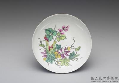 图片[2]-Dish with “Melon of Everlasting Progeny” motif on a polychrome blue ground in falangcai painted enamels, Qianlong reign (1736-1795), Qing dynasty-China Archive